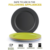 1 x RAW Customer Returns Greentainer Plates 6 pcs Robust camping plates made of healthy PP, 25.4 cm large salad plates, dessert plates, party plates for adults and children Microwave and dishwasher safe, BPA free - RRP €24.99