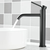 1 x RAW Customer Returns Maynosi High Height Sink Faucet, Sink Mixer Tap, Bathroom Sink Faucets, Modern Faucets, Hot and Cold Water Available Matte Black  - RRP €63.9