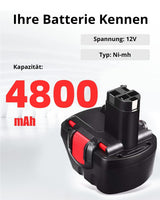 1 x RAW Customer Returns PDstation BAT043 12V 4.8Ah NI-MH replacement battery for Bosch 12v battery BAT045 BAT120 BAT139 2607335542 2607335526 2607335274 2607335709 GSR 12-2 12VE-2 PSR 12 GSB 22612 GSR12 replacement battery - RRP €22.49