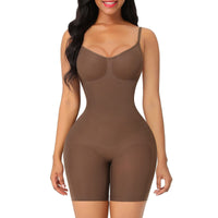 1 x RAW Customer Returns FeelinGirl Seamless Shapewear Full Body Waist Trainer Body Shaper Tummy Control Shaping Bodysuits Thigh Slimmer Overbust Butt Lifter Back Support Brown XS S - RRP €35.03