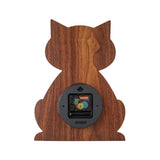 1 x RAW Customer Returns Topkey Luminous Non Ticking Silent Wall Clock Animal Design Clock for Child, Battery Operated Not Included - Cute Cat Brown - RRP €19.99