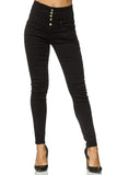 1 x RAW Customer Returns Elara Damen Jeans Stretch Skinny High Waist Chunkyrayan EL60 Schwarz-42 XL  - RRP €28.94