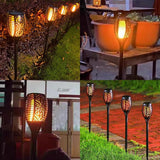 1 x RAW Customer Returns LQWELL Solar Lights Solar Torch Light for Outdoor Garden 6 Pieces 12 LED Solar Lamp with Realistic Flame Effect IP65 Waterproof Garden Torches Solar Path Backyard Lawn Lighting 6 Pieces  - RRP €23.99