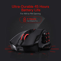 1 x RAW Customer Returns Redragon M913 Impact Elite Wireless Gaming Mouse, 16000 DPI Wired Wireless RGB Mouse with 20 Programmable Buttons, 45 Hours Battery Life and Optical Pro Sensor, 12 Side Buttons MMO Mouse - RRP €62.94