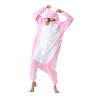 1 x RAW Customer Returns AKAAYUKO Women Men Carnival Costume Pajamas Christmas Animal Onesie Halloween Jumpsuit Pajamas Fancy Dress Jumpsuit Night Pink Pig - RRP €29.99