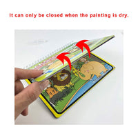 1 x RAW Customer Returns Sipobuy Magic Water Drawing Book Coloring Book Water Doodle with Magic Pen Painting Board for Kids Education Drawing Toy Animal World  - RRP €9.22