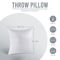 1 x RAW Customer Returns Utopia Bedding Cushion Filling 35 x 35 cm 2 Units , Silicone Virgin Fiber, Sofa Pillows White  - RRP €13.18