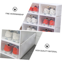 7 x Brand New TOPBATHY 6 Pieces Transparent Shoe Box Storage Transparent Plastic Drawers Foldable Storage Box Clear Folding Storage Box Shoe Organizer - RRP €219.66