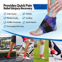 1 x RAW Customer Returns NEWGO Cooling Sleeve Foot Ankle Cooling Pad Ankle Ice Pack for Pain Relief, Reusable Hot Cold Therapy Gel, Ice Cold for Foot Injuries, Ankle Swelling, Sprains - RRP €16.21