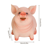 1 x RAW Customer Returns Piggy Bank Cute Pig Shaped Coin Money Box Cash Saving Container Resin Saving Container Money Pig Household Decoration Saving Coin Bank Gift for Kids Boys Girls L  - RRP €27.49