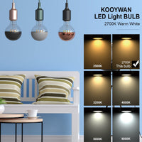 1 x RAW Customer Returns KOOYWAN LED G80 E27 Filament Lamp 6 Watt Head Mirror Black 2700K Warm White Frosted Black Crown Shadowless Light Bulb 2 Pieces - RRP €22.18