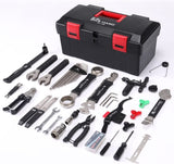 1 x RAW Customer Returns CXWXC Bicycle Repair Kit, Portable Bicycle Tool Case Bicycle Tool Set for Bicycle Tire Chain Assembly Repairs Bike Tool Set with Carrying Case Red 32 Pieces  - RRP €180.5