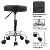 1 x RAW Customer Returns KKTONER Rolling Stool with Pedal Black  - RRP €44.99