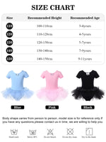 4 x Brand New Kefiyis ballet clothing girls tutu ballet dress ballerina dress costume children s dance dress short sleeve cotton ballet suit with tutu - RRP €74.6