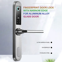 1 x RAW Customer Returns Dilwe Fingerprint Smart Door Latch, Electronic Fingerprint Passcode Waterproof Security Door Lock for Home Safety - RRP €222.59