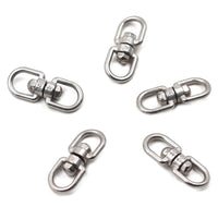 1 x Brand New 5 Double Ended Swivel Eye Hook Loop Ring Connector, 0.9cm by 0.9cm - RRP €26.4