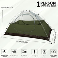 1 x RAW Customer Returns Bessport Ultralight Camping Tent 2-3 Person Tent 3-4 Season Waterproof Tent, Instant Set Up for Trekking, Outdoor, Festival, Camping, Backpacking - RRP €96.79