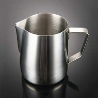 1 x RAW Customer Returns Holdlebe milk jug made of stainless steel, ideal for frothing milk foam, silver, 1000ml - RRP €15.12