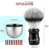 1 x RAW Customer Returns Anbbas Men s Shaving Set Gift Set 4IN1 Shaving Brush Synthetic Hair Shaving Soap Shaving Bowl and Shaving Stand Perfect for Shaving - RRP €19.15