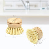 1 x RAW Customer Returns Joeji s Kitchen Dishwashing Brush Wood including 4 Natural Bristle Replacement Heads Round in Dishwashing Brush Set Sustainable Dishwashing Brush Kitchen Brush and Washing-Up Brush with Bamboo Handle Brush - RRP €11.27