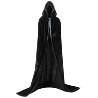 1 x RAW Customer Returns Proumhang Cape with Hood Long VELVET Cape Vampire Costume Halloween Christmas Adult Unisex XX-Large, Black - RRP €17.99