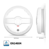 1 x RAW Customer Returns HEIMAN Networked Smoke Detector with 10 Year Battery, EN14604, Wireless Smoke Detector Photoelectric Sensor Fire Alarm 5 Pack  - RRP €88.26