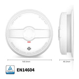 1 x RAW Customer Returns HEIMAN networked smoke detector with 10 year battery, EN14604, wireless smoke detector photoelectric sensor fire alarm 1 piece  - RRP €19.82