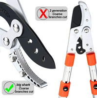 1 x RAW Customer Returns AIRAJ Telescopic Pruning Shears, Sharp SK-5 Carbon Steel Blade, Ergonomic Stable Non-Slip Handle, Labor-Saving Four-Point Lever Design, Length-Adjustable Anvil Pruning Shears-70-103cm - RRP €39.25