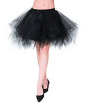 9 x Brand New Tmade women s tulle skirt, 50s rockabilly petticoat, women s tutu petticoat, short ballet dance dress, ball gown evening dress, puffy cosplay skirt, black - RRP €163.26