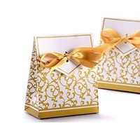 1 x RAW Customer Returns Anyasen 50 pieces guest gifts golden wedding candy box sweets gift box confetti gift box small guest gift with ribbon for wedding birthday Christmas gold  - RRP €14.49