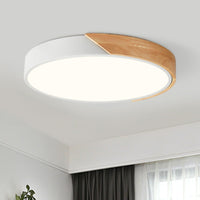 1 x RAW Customer Returns Qamra ceiling lamp, LED ceiling light 30cm, living room lamp white, modern lamp wood for living room bedroom kitchen hallway 4000K - RRP €23.3