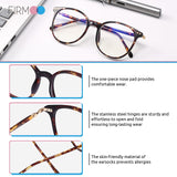 1 x RAW Customer Returns Firmoo blue light filter glasses without prescription for women men round computer glasses against headaches anti-fatigue, blue light UV protection glasses anti-reflective nerd glasses leopard  - RRP €32.45