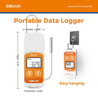 1 x RAW Customer Returns Elitech RC-5 PDF USB Temperature Data Logger Reusable Recorder 32000 Points High Accuracy Extra External Sensor  - RRP €36.99