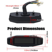 1 x RAW Customer Returns KAOLALI Motorcycle Tachometer, Waterproof Tachometer 12000 RPM, Universal Digital Tachometer for Motorcycle Oil Gauge Dual Odometer Tachometer with Indicator - RRP €49.18