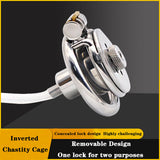 1 x RAW Customer Returns Inverted Flat Chastity Cage Male Small Metal With Metal Tube Penis Cage Stainless Steel Small Cock Cage Chastity Cage Men Extreme Sex Toy For Couples 45MM,A  - RRP €31.46