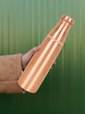 1 x RAW Customer Returns Zap Impex Travelers Pure Copper Water Bottle with Glass for Ayurvedic Benefits - Seamless Design Water Jug Bottles - RRP €29.99