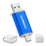 1 x RAW Customer Returns SANKESU 512GB USB Stick 3.0 USB C Flash Drives USB-A Type-C OTG Memory Stick, Dual Memory Sticks for PC Tablet Laptop Type C Cell Phone Blue  - RRP €40.33