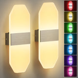 1 x Brand New Chesbung wall lights, indoor LED wall light RGB CCT with Tuya Smart Life controller, acrylic wall lamp with high light transmission, for living room, bedroom, staircase, hallway - RRP €42.85