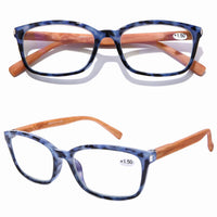 1 x Brand New DOOViC Reading Glasses Blue Light Filter Women Wide Temple Computer Glasses Reading Aid Glasses with Prescription Strength 1.0 - RRP €22.8