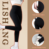 1 x Brand New Lishang Thermo Leggings Women s Thermal Leggings Winter Fleece Lined Leggings High Waist Opaque Sports Leggings Warm Tights for Gym Yoga Fitness Outdoor Everyday Life - RRP €13.73