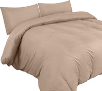 1 x RAW Customer Returns Utopia Bedding bed linen 200x200 set - microfiber duvet cover 200x200 cm 2 pillowcases 50x75 cm - beige - RRP €16.99