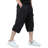 1 x RAW Customer Returns KEFITEVD Men s 3 4 Capri Shorts Knee Length Cargo Shorts Loose Work Shorts with 7 Pockets,Black,40 - RRP €40.32