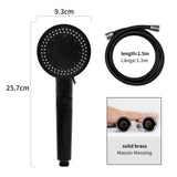 11 x Brand New Fanmitrk shower head with 1.5M hose, high pressure hand shower, water-saving shower head with filter water stop function, 5 jet types black  - RRP €264.0