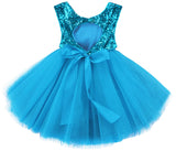 2 x Brand New AGQT Baby Girls Tutu Tulle Dress Sleeveless Party Dress Princess Sequins Flower Girl Dress Blue 18-24 Months - RRP €66.52