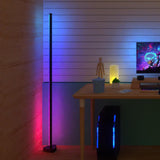 1 x RAW Customer Returns Lumtang LED floor lamp dimmable RGBICWW LED strip music microphone mode, use with Bluetooth app for living room, bedroom and more  - RRP €40.33