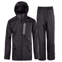 1 x RAW Customer Returns SwissWell Men s Rain Suit Long Sleeve Snowsuit Waterproof Windproof Hooded Raincoat Hooded Jacket Suit Windbreaker Rainwear Made of Polyester Rain Jacket Rain Pants Charcoal Color 2XL - RRP €66.54