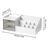 1 x RAW Customer Returns Winter Shore White Make Up Organizer - Multifunctional Cosmetic Organizer for Dressing Table, Chest of Drawers, Vanity - Organizer Makeup Desk Accessories with Dividers 2 Drawers - RRP €12.1