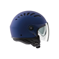 1 x RAW Customer Returns Tucano Urbano unisex demi jet helmet EL TOP. Polycarbonate motorcycle helmet, all seasons scooter helmet with double visor and Dynamic Flow ventilation cover. ECE 22.05 approved helmet, matt blue, size XL - RRP €74.2