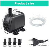 1 x RAW Customer Returns EXLECO Aquarium Pump Submersible Pumps Feed Pump 2500L H 45W Water Pump Fountain Pump Filter Pump Ultra Quiet Fountain Pump with 2M Cable 4 Nozzle Hose Plug for Aquarium Fountain Rockery - RRP €30.77