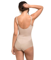 1 x RAW Customer Returns Women s Slimming Bodysuit with Invisible Lycra Shaper Body Shaping Effect Vison, XL  - RRP €23.99